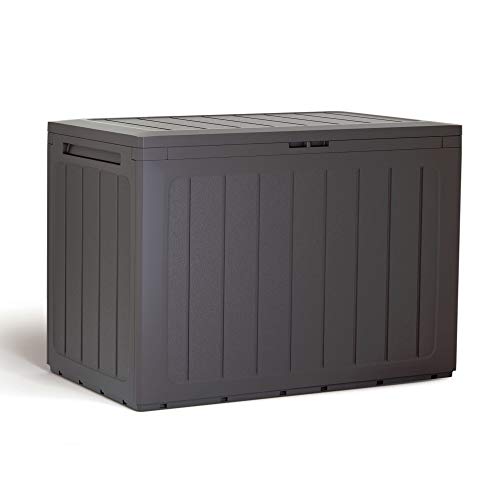 Gartenbaul 190 Liter Prosperplast Boardebox aus dunklem Ocker -Kunststoff 78 x 43,3 x 55 cm