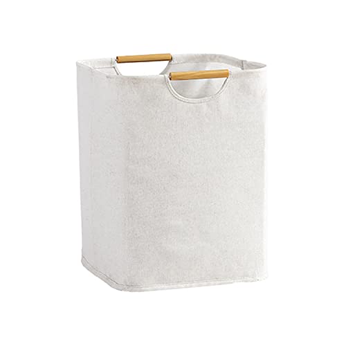 Yolistar Beige Wäsche Körbe, 40×30×30 cm Wäschekorb, Faltbar Wäschesammler Wäschebox, Wäschekörbe Laundry Baskets Aufbewahrungskorb Wäschesortierer für Schlafzimmer, Bad, Kinderzimmer, Reise