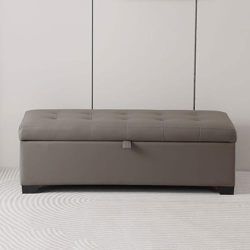 Kunstleder-gepolsterte S-Bankbox für Wohnzimmer, Bettende, Sitzbank, Fußstütze, Schuhhocker, Fenstersitz, Flurbank, S-Truhe, Garderobe, lange Bank mit Stauraum