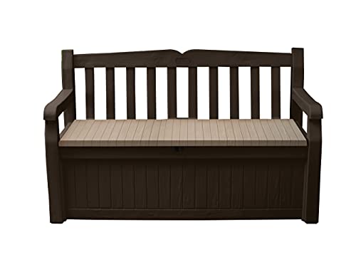 Keter, Sitzbank mit Truhe, Eden 140x60x84 cm braun