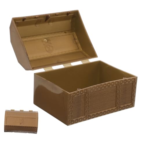JOINPAYA Kasten Piratenschatztruhe Kleine Schatztruhe Aufbewahrung Von Badezimmerspielzeug Schatzkiste Für Den Unterricht Schatztruhen Schatzkiste Kinder Mini-schatztruhe Golden Plastik
