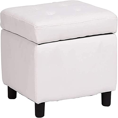 LMMIAOZ Fußhocker mit Stauraum, Ottomane, Truhe, Lederbank, Kleiner Fußhocker, Ottomane-Fußstütze aus PU-Leder, Ottomane-Hocker, Sitzbox, Spielzeug, Bettwäsche, Deckenbox, Stuhl,