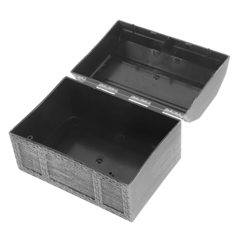 Cabilock Kasten Piratenschatztruhe kleine Schatztruhe Mini-Schatztruhe halloween dekoration halloween decoration mikrolle spielzeug Partydekoration Piratendekorationsparty Plastik Silver