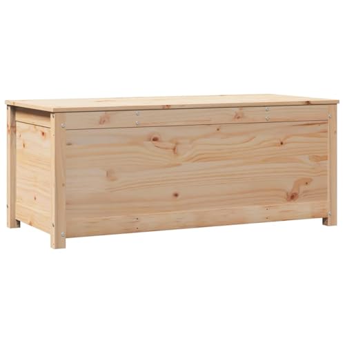 Homgoday Truhe 110x50x45,5 cm Massivholz Kiefer Aufbewahrungsbox Model823539