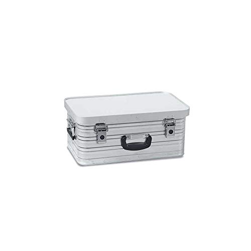 Aluminiumbox 27 Liter Fassungsvermögen - Transportbehälter Aufbewahrungskiste Metallkiste Lagerbox Truhe Industriebox Lagerschachtel Alukiste Alukoffer LxBxH 530x330x225 mm