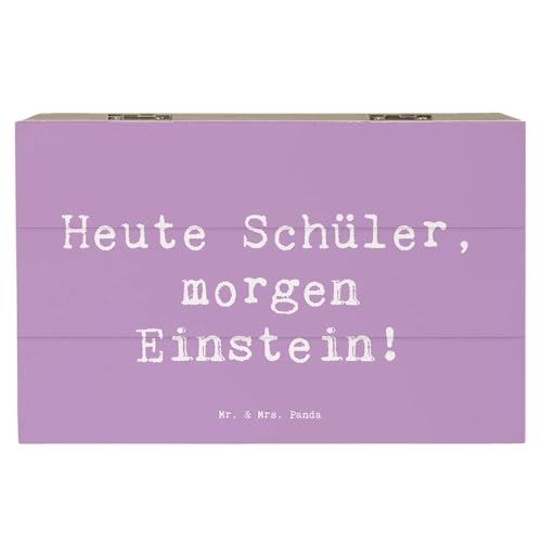Mr. & Mrs. Panda 19 x 12 cm Holzkiste Spruch Schulanfang Inspiration - Geschenk, Entdecker, Vertrauem, Zuversicht, Kind, Schatzkiste, Trost, Truhe,