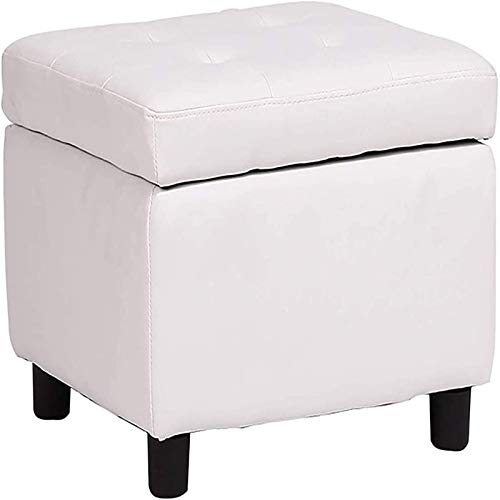 Fußhocker mit Stauraum, Ottomane, Truhe, Lederbank, kleiner Fußhocker, Ottomane-Fußstütze aus PU-Leder, Ottomane, Hockerbox, Sitzfläche, Spielzeug, Bettwäsche, Deckenbox, Stuhl, Sitz, Fußhoc