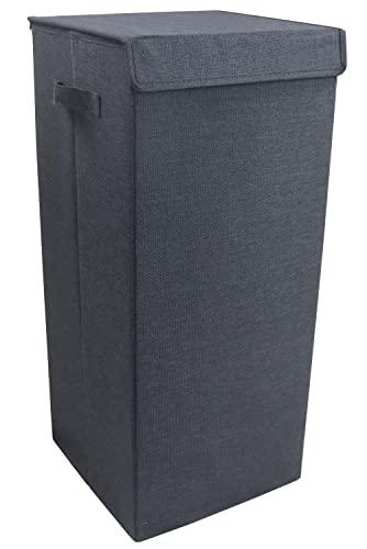 VCM Wäschekorb/Stoff Wäschebox/Wäschetruhe/M aße ca. H. 70 x B. 30 x T. 30 cm/Stoffbox mit Deckel - Dreso L