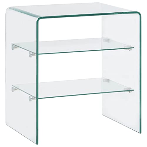 BUKSCYJS Wohnzimmertisch Klein,Truhentisch Couchtischcouchtisch 50x40x56 cm Hartglasgeeignet FüR Wohnzimmer, Neben Dem Sofa, Arbeitszimmer, Konferenzraum