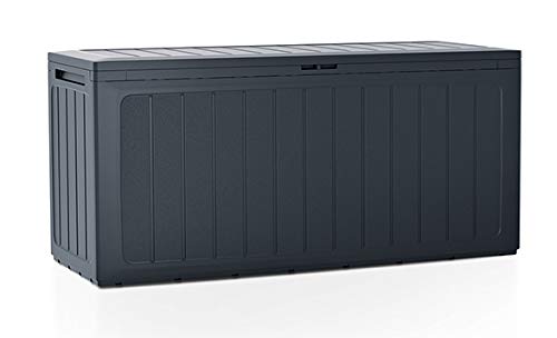 rg-vertrieb Gartenbox Auflagenbox 280L Truhe Box Gartentruhe Boarde Kissenbox Gartenkasten (Anthrazit)