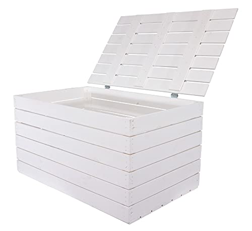 Vintage Möbel 24 GmbH Traumhaft rustikale Holztruhe (80x50x39cm, weiß)