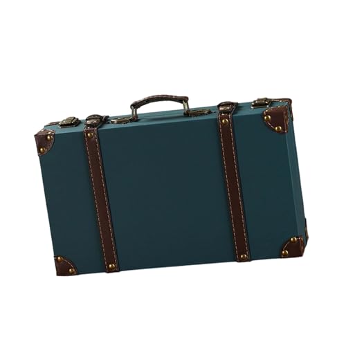 HUAJINGKEJI Vintage Ledertruhe mit stabilem Holzrahmen, moderner klassischer Aufbewahrungskoffer für Häuser Aufbewahrung u