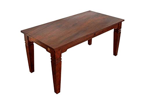 Massivmoebel24.de | Oxford Esstisch aus Massivholz SUNO #602 | aus Akazienholz - Nougat, lackiert | 140x90x76 cm | im Kolonial-Stil | Massivholztisch Esszimmertisch