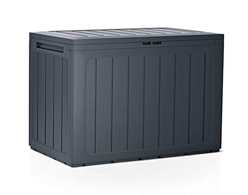 rg-vertrieb Gartenbox Auflagenbox 190L Truhe Box Gartentruhe Boarde Kissenbox Gartenkasten (Anthrazit)