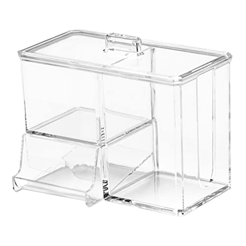 Alipis 1stk Aufbewahrungsbox Für Wattestäbchen Durchsichtiger Behälter Für Wattepads Wattestäbchenhalter Behälter Für Wattestäbchen Wattestäbchen-organizer P.s Vorratsdose Schminktisch