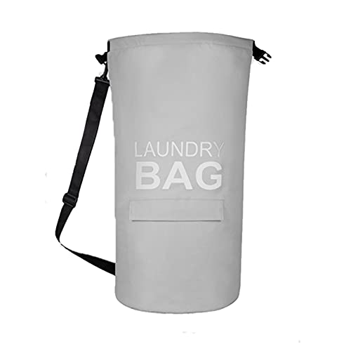 IHOMAGIC 71L Faltbar Staub Wäschekorb mit Anti-Rutsch-Griffe, stilvolle Wand montiert schmutzige Wäsche Bin, Dekorative Aufbewahrungskörbe für das Wohnzimmer, modernes Design (Grau)