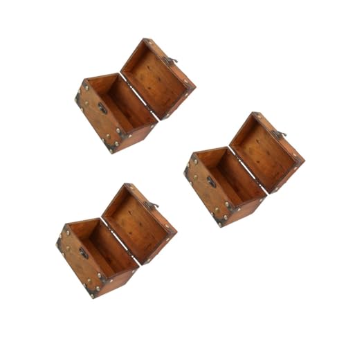 CALLARON 3st Aus Holz Schatzkiste Mit Schloss Schatzkiste Aus Holz Mit Schloss Schatzkiste Schloss Dekorative Truhe Homef Schatzkiste Groß Khaki Eisen