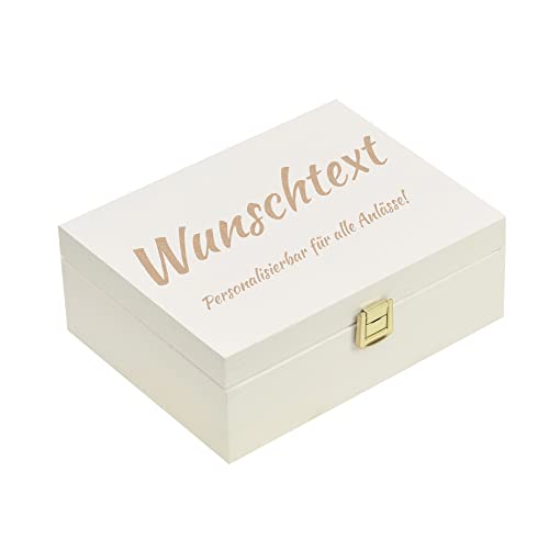 CHICCIE Aufbewahrungsbox Personalisierbar 21x16x9cm   Holzkiste
