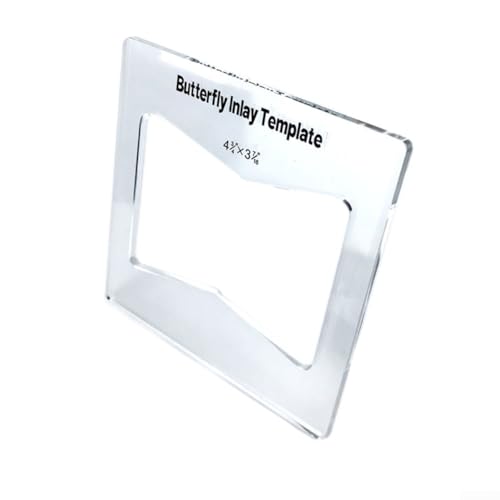 Schmetterlings-Inlay-Scha blonen-Set aus transparentem Acryl, dekoratives Holzbearbeitungswerkzeug für Tischplatten, Truhen, DIY-Projekte, 7 Größen (ZBT-1)