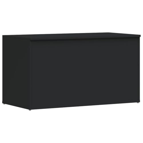 vidaXL Aufbewahrungstruhe Spielzeugtruhe Spielzeugkiste Couchtisch Beistelltisch Truhe Aufbewahrungsbox Schwarz 84x42x46cm Holzwerkstoff