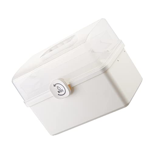 ULTECHNOVO Medizin Aufbewahrungsbox Durchsichtiger Behälter Reisebehälter Durchsichtige Aufbewahrungsbox Kunststoff Aufbewahrungsbox Pillenaufbewahrungsbox Abschließbare Truhe Kunststoff