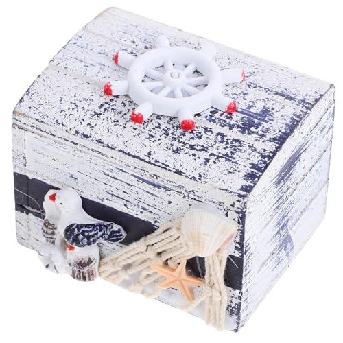 Cabilock Box Portapotty Tragbare Schmuckständer Mini Spielzeug Spielzeug Halskette Schatztruhe Fall Schmuckstück Kleinigkeiten Fall Schmuckbehälter Holz Schmuck