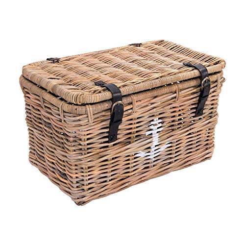 Vintage-Line Korbtruhe Anker Korb Rattan Rattankorb Naturrrattan Geflecht (S)