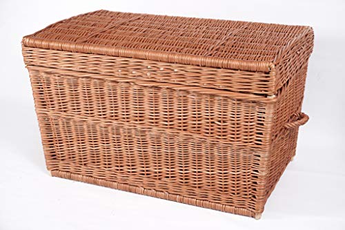 rattan-petrak Stabile Truhe aus Weide geflochten (B80 x T48 x H46 cm)