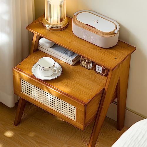 Nachttisch mit Schubladen, Büroaufbewahrung, Kleiderschrank, Truhe, kleine Kommode für Schlafzimmer, Wohnzimmer und Eingang, Holzscheite, Farbe 57 x 3 cm