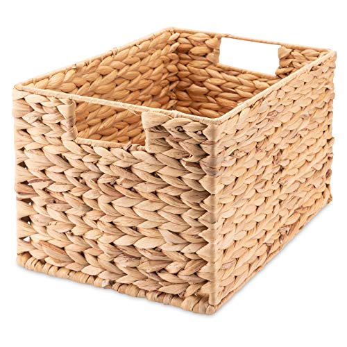 Decorasian Korb Aufbewahrung geflochten Wasserhyazinthe   Seegras rechteckig   32cm x 3 Stück