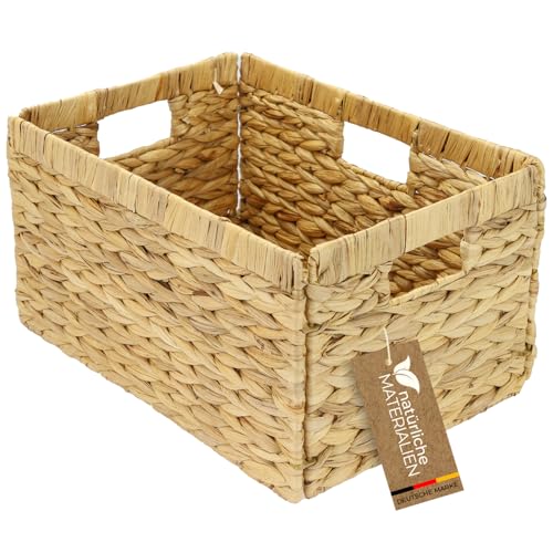 HMF Aufbewahrungskorb, Korb geflochten aus Wasserhyazinthe | passend für Billy | 35 x 25 x 20 cm