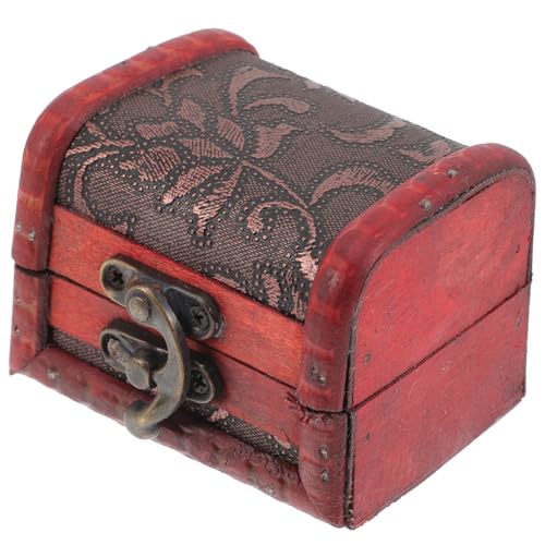 KITANDOVE Kasten Holzkiste Mit Weihnachtssüßigkeiten Retro-schmucketui Retro- Dekorative Schmuckkästchen Piraten Süßigkeiten Alte Schatztruhe Mini-geldbank Kleiner Schatzbehälter