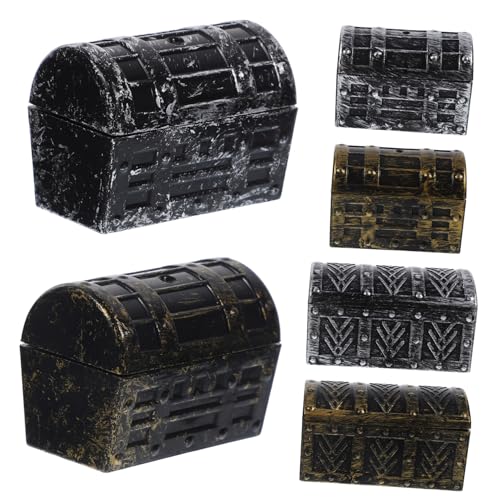 Vaguelly 6 Stück Partygeschenke Boxen Aus Kunststoff Mini Piraten Schatztruhen Mini Piraten Boxen