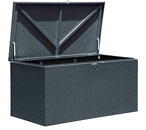 ShelterLogic Stahl Gartenbox | Kissenbox & Auflagenbox | Anthrazit | 132x70x67 cm