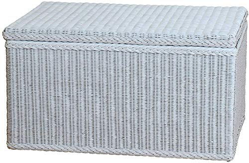 korb.outlet Truhe/Wäschetruhe aus Rattan (Weiss, Groß)