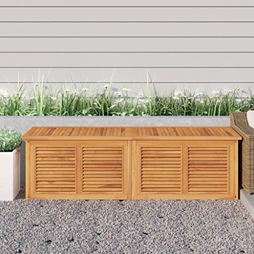 Outdoor Aufbewahrungsboxen,Garten Aufbewahrungsbox mit Tasche 175x50x53cm Massivholz Teak