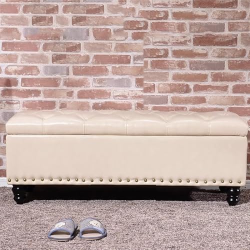 Rechteckige Aufbewahrung, wendbare Oberseite, Ledertruhe für Schlafzimmer, Fußbettnizer, stilvolle Aufbewahrungslösung, 70 x 40 x 45 cm