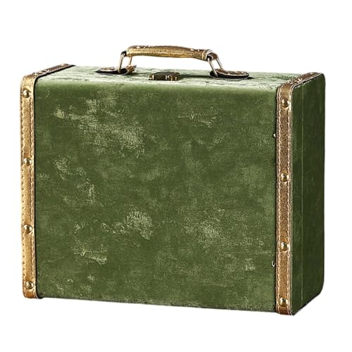 JUYAXIN Robuste Leder-Aufbewahrungsbox im Retro-Stil für Schmuck und kleine Gegenstände, mit Handwerkskunst und elegantem Charm, Handheld-Ledertruhe