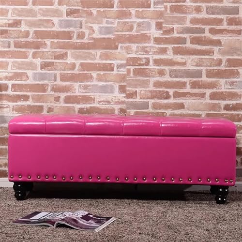 Rechteckige Aufbewahrung, wendbare Ledertruhe für Schlafzimmer, Fußbett, Sitzgelegenheit, 40 x 40 x 45 cm – stilvolle Aufbewahrungslösung