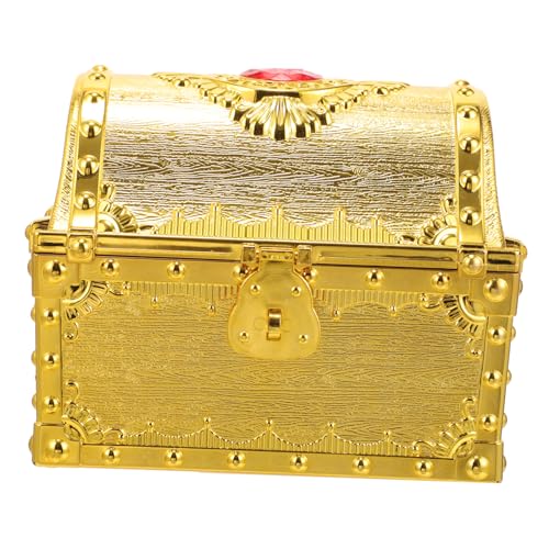 Amosfun Einzigartige Piraten-requisite Große Schatztruhe Vintage-schmuckschatulle Dekorative Truhe Exquisites Edelstein-