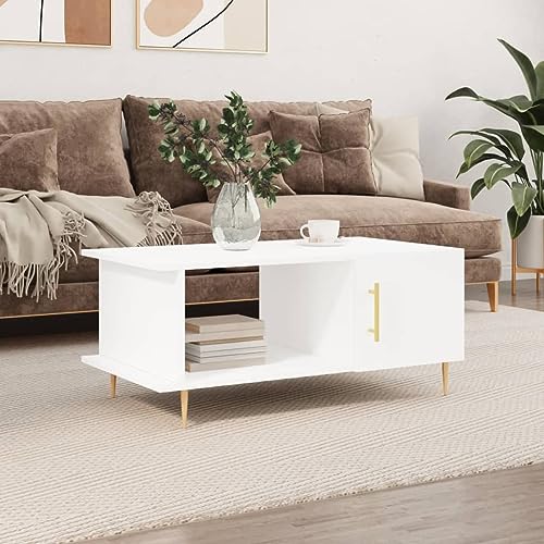 BaraSh Couchtisch Weiß 90x50x40 cm Holzwerkstoff Couchtisch Couchtisch Truhe Wohnzimmertisch Klein