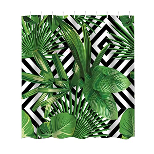 Rifuli Badezimmer-Duschvorhang Naturlandschaft Duschvorhang Badezimmer-Trennvorhang Wasserdichter Polyester-Stoff-Türvorha ng Gelbe Säcke Ständer Stabil Korbtruhe Groß (D, One Size)