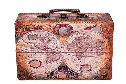 Birendy Truhe Kiste KD 1288 Koffer Kofferset Holztruhe Vintage Schatzkiste,Piratenkiste Größe M (26cm B x 15cm T x 8cm H)