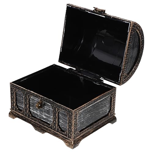 JOINPAYA Kasten Antike Piratenschatzkiste Schatztruhe Für Kinder Retro-organizer Für Kleinigkeiten Alte Schatztruhe Party-geschenkboxen Für Schmuck Hölzerne Truhe Plastik