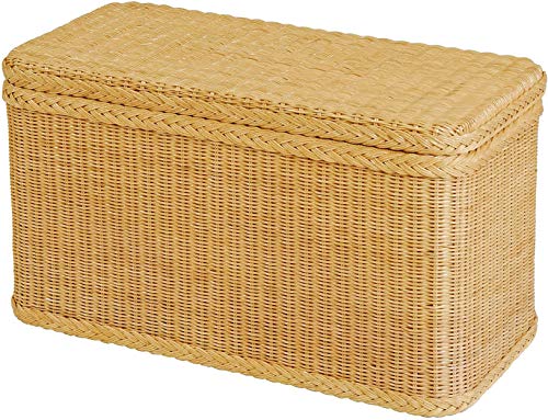 korb.outlet Rattan Wäschekorb/Wäschetruhe mit stabilem Deckel/in der Farbe Honig DE