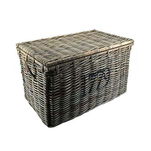 Vintage Line Rattankorb Truhe Göteborg 1779 Rattan Korb mit Deckel (L)