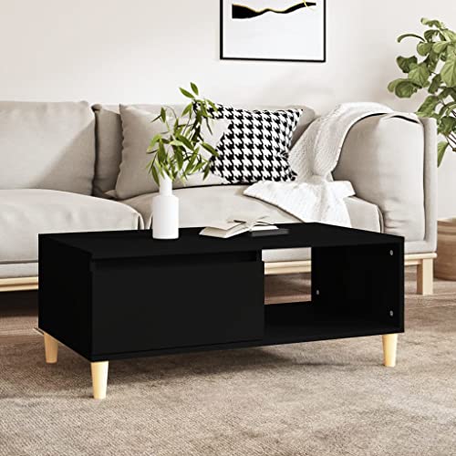 BUKSCYJS Wohnzimmertisch Klein,Truhentisch Couchtischcouchtisch Schwarz 90x50x36,5 cm Holzwerkstoffgeeignet FüR Wohnzimmer, Neben Dem Sofa, Arbeitszimmer, Konferenzraum