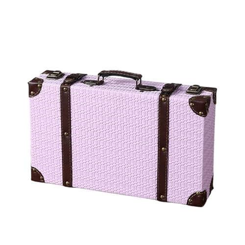 Fluxioxtna Modischer Dekorativer Leder Aufbewahrungskoffer Retro Stil Organizer Für Schmuck Und Aufbewahrungslösung in Eleganter Farbe. Handliche Ledertruhe