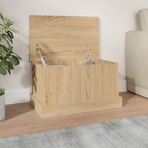 YUOTYRKTEJRSG Truhe Sonoma-Eiche 50x30x28 cm Holzwerkstoff, sitzbank, sitzbank mit stauraum, hocker mit stauraum, deko schlafzimmer, Geeignet für Schlafzimmer, Wohnzimmer, Eingang