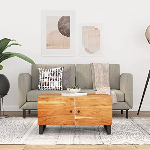 BUKSCYJS Sofa Tische Wohnzimmer,Truhentisch Couchtischcouchtisch 80x50x40 cm Massivholz Akazie and Holzwerkstoffgeeignet FüR Wohnzimmer, Neben Dem Sofa, Arbeitszimmer, Konferenzraum